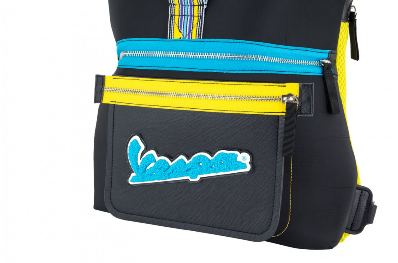 Vespa bag with backpack function “V-Stripes” - black