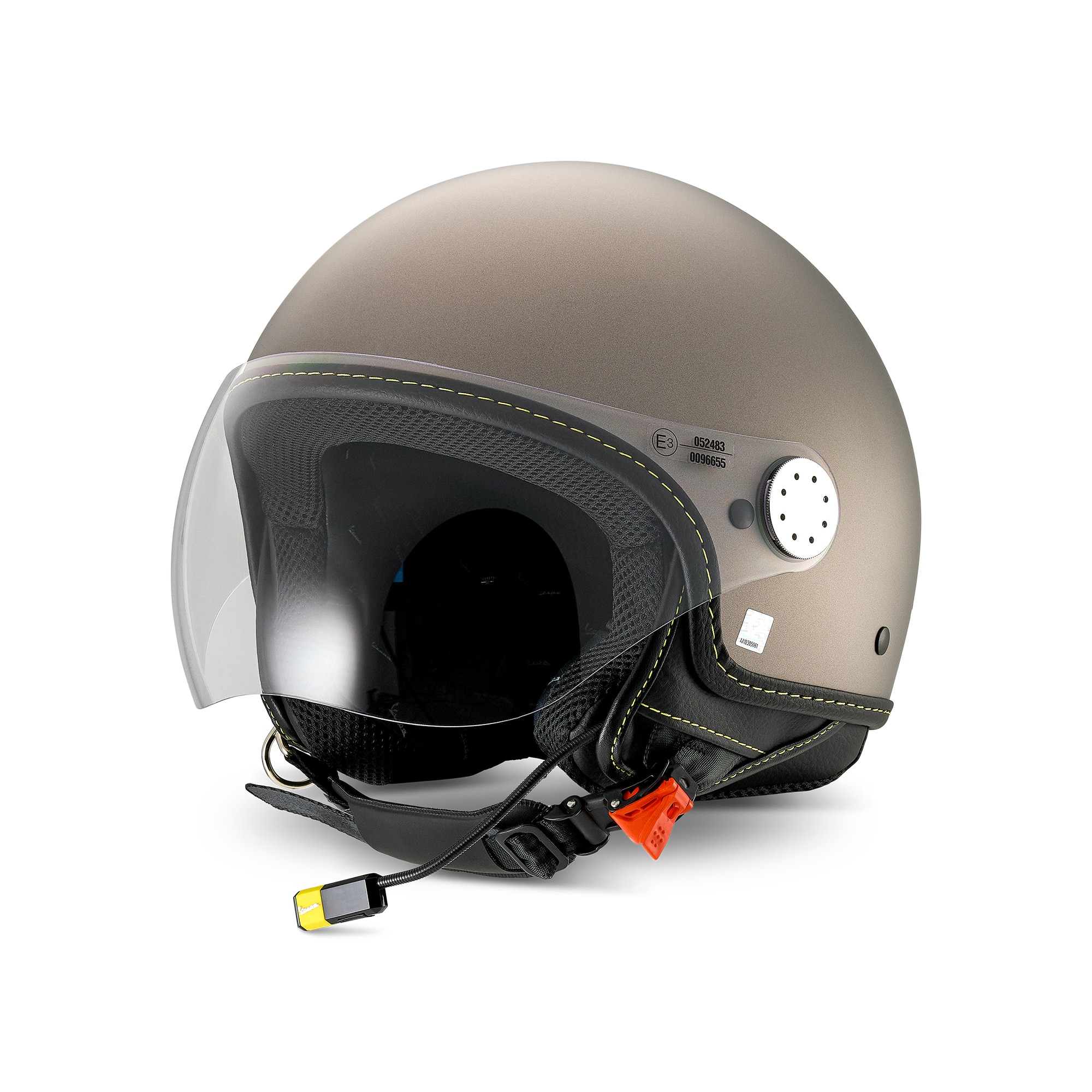 Vespa Jet Helmet Visor 4.0 Grigio Ottimista Matt – Bluetooth – L1