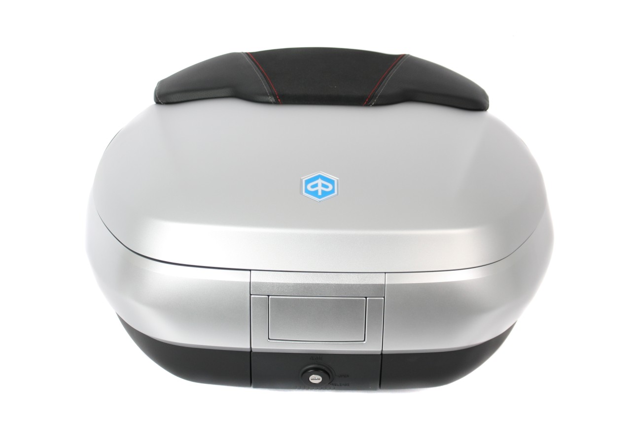 Top Case 50 l, (H4_grey matt 760/B) incl. back cushion for Piaggio MP3 500 Sport Advance HPE