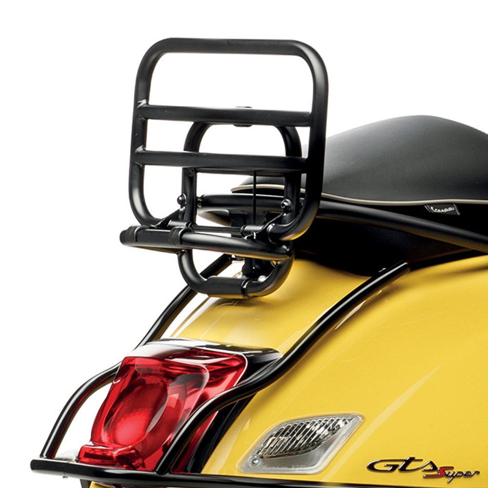 Original folding rear luggage rack black for Vespa GTS/GTV