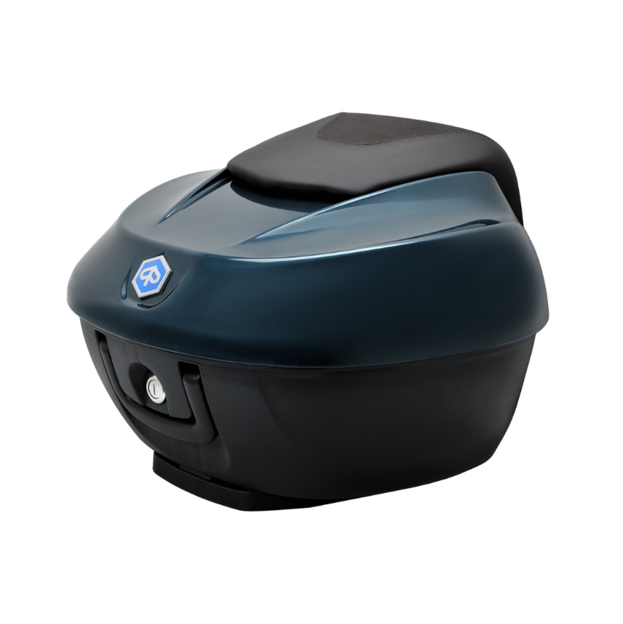 Top Case Kit 36 l. Blue Oxygen B12 Original Piaggio for Beverly HPE (incl. mounting plate)