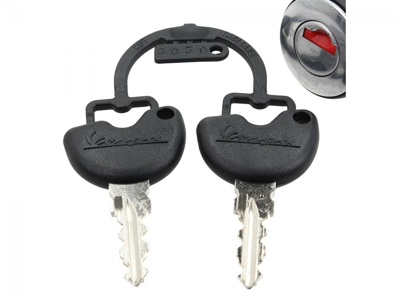 Replacement lock for original Piaggio and Vespa top cases