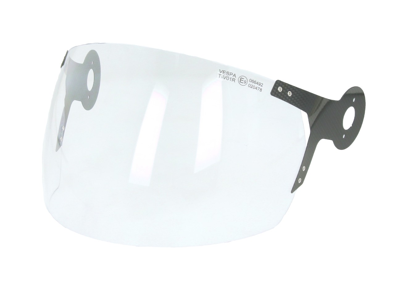 Clear visor with carbon fiber mount for Vespa Argentario helmet, Officina 8