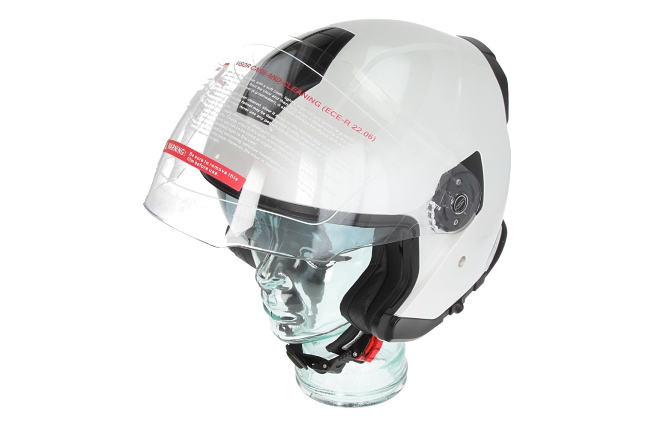 Piaggio Full Jet PFJ open-face helmet, glossy white