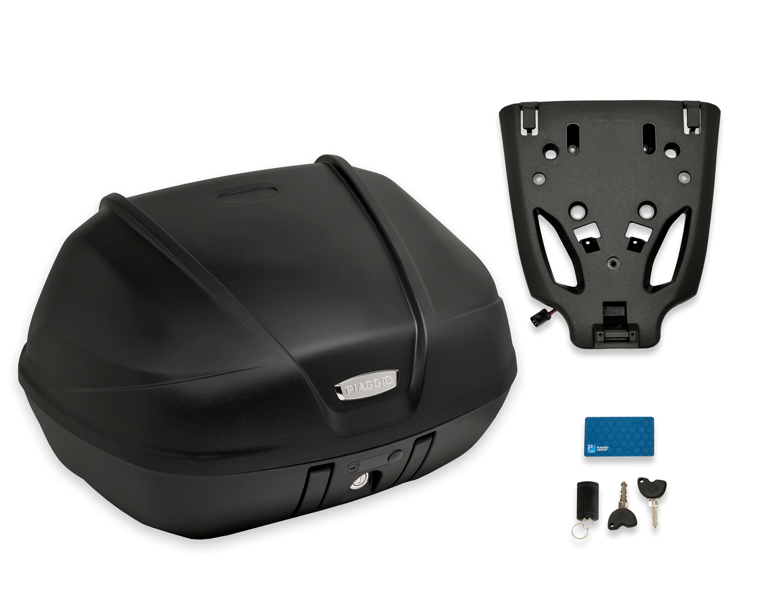 Top Case Kit Keyless 52L (incl. mounting plate) for Beverly HPE Original Piaggio
