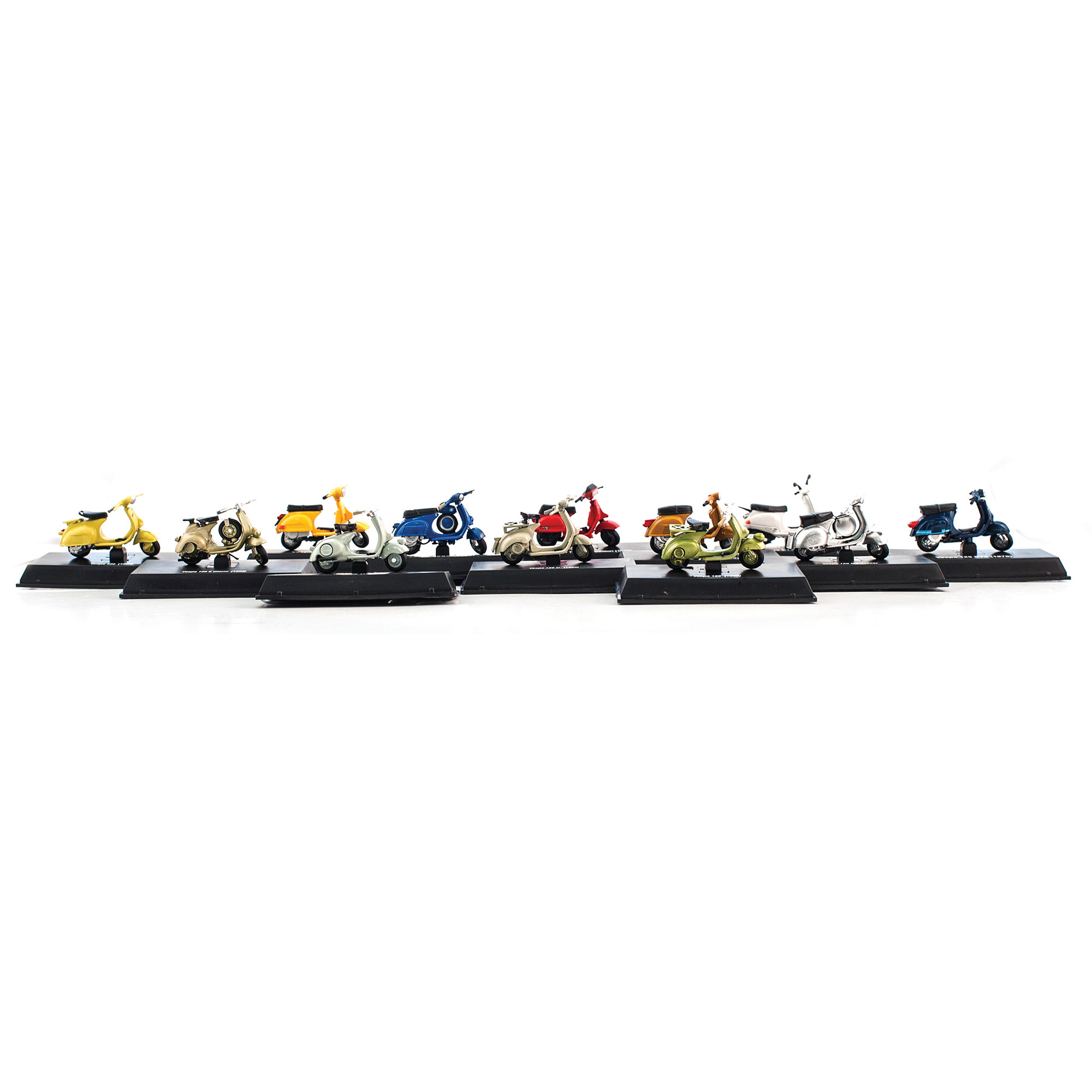 Vespa vehicle models 1:32 set 24 pieces