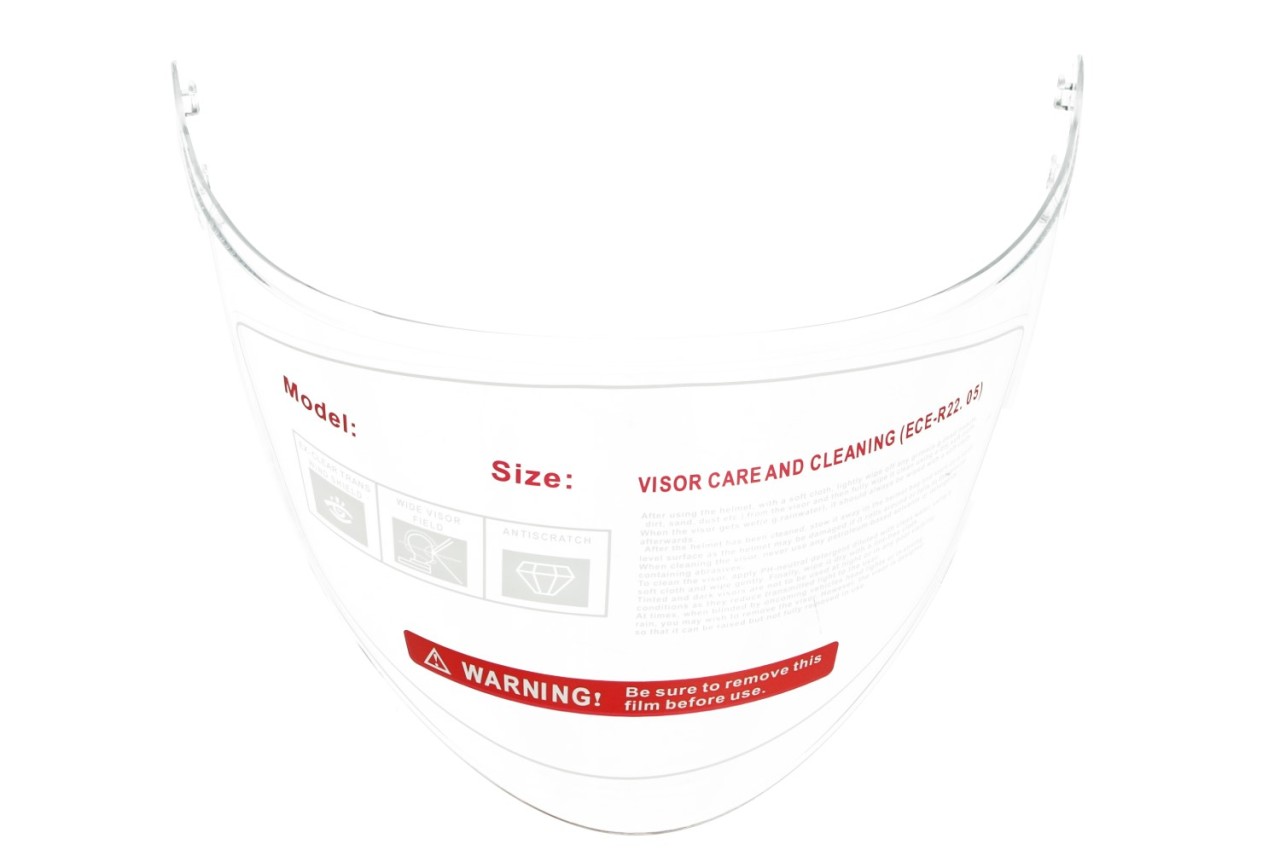Visor for Piaggio PFJ jet helmet, clear