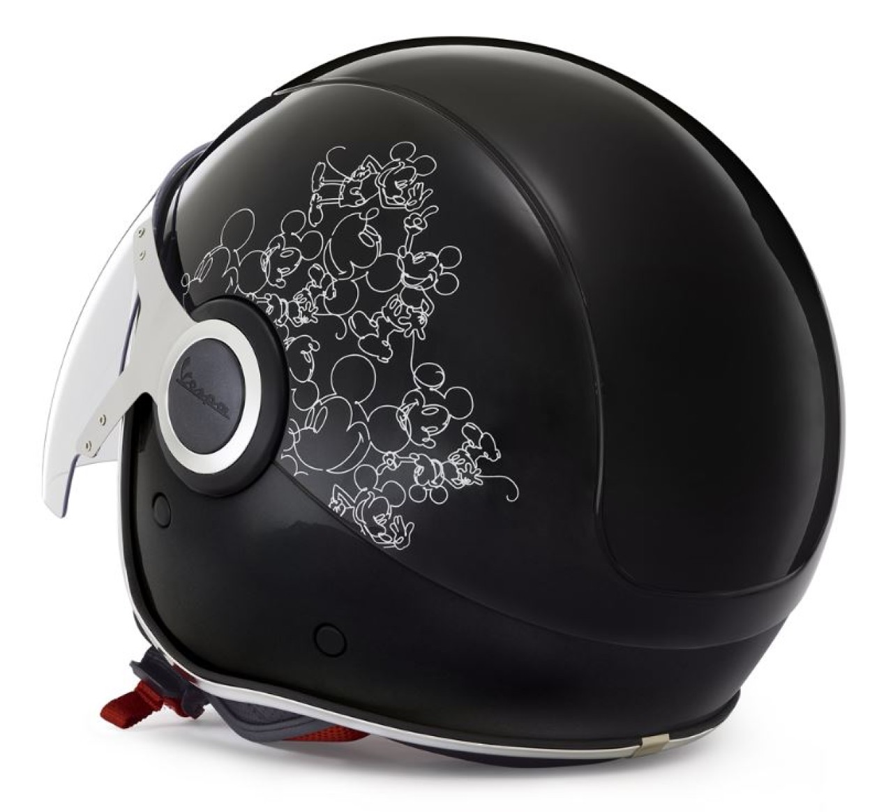 Vespa jet helmet, VJ, Mickey Mouse, black