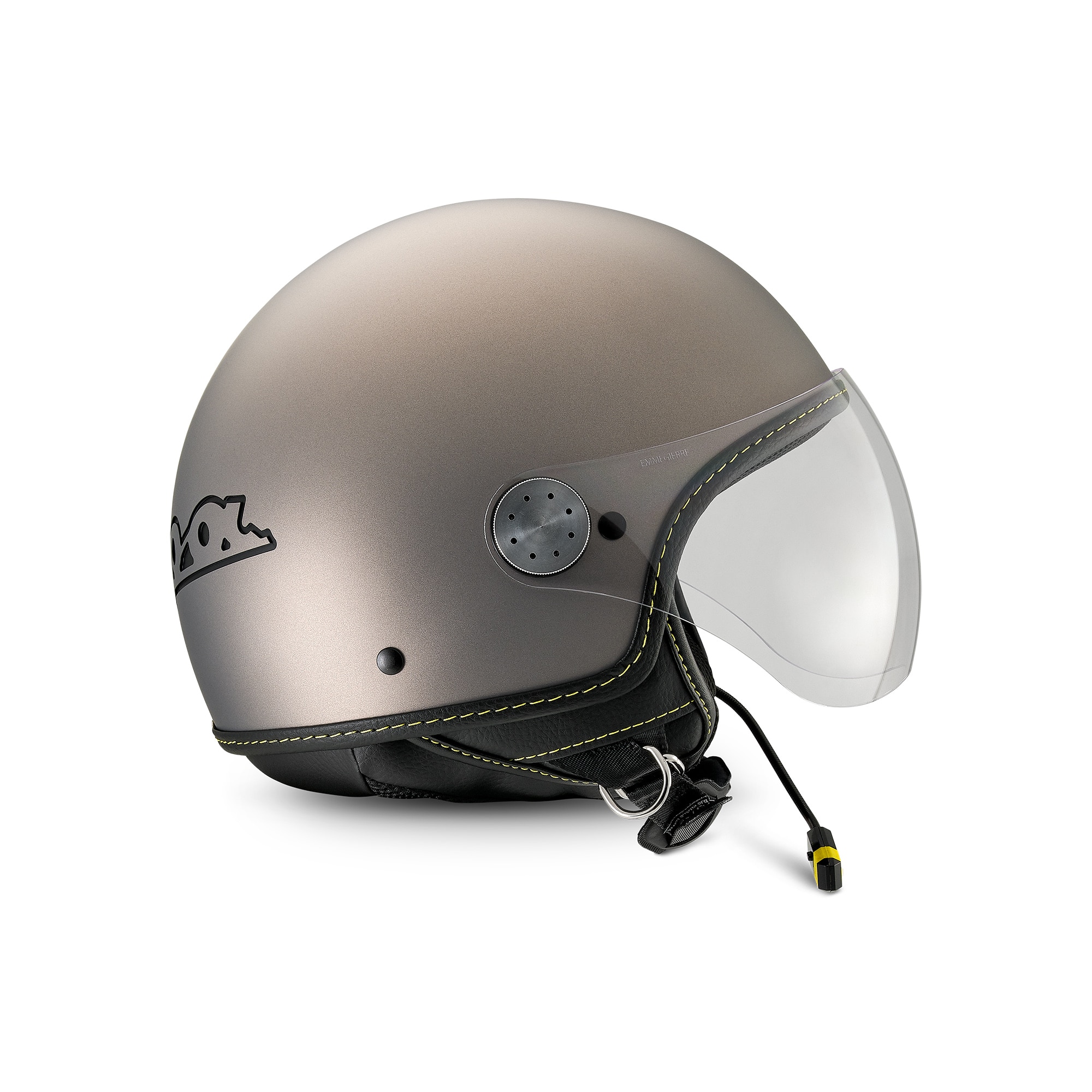 Vespa Jet Helmet Visor 4.0 Grigio Ottimista Matt – Bluetooth – L1