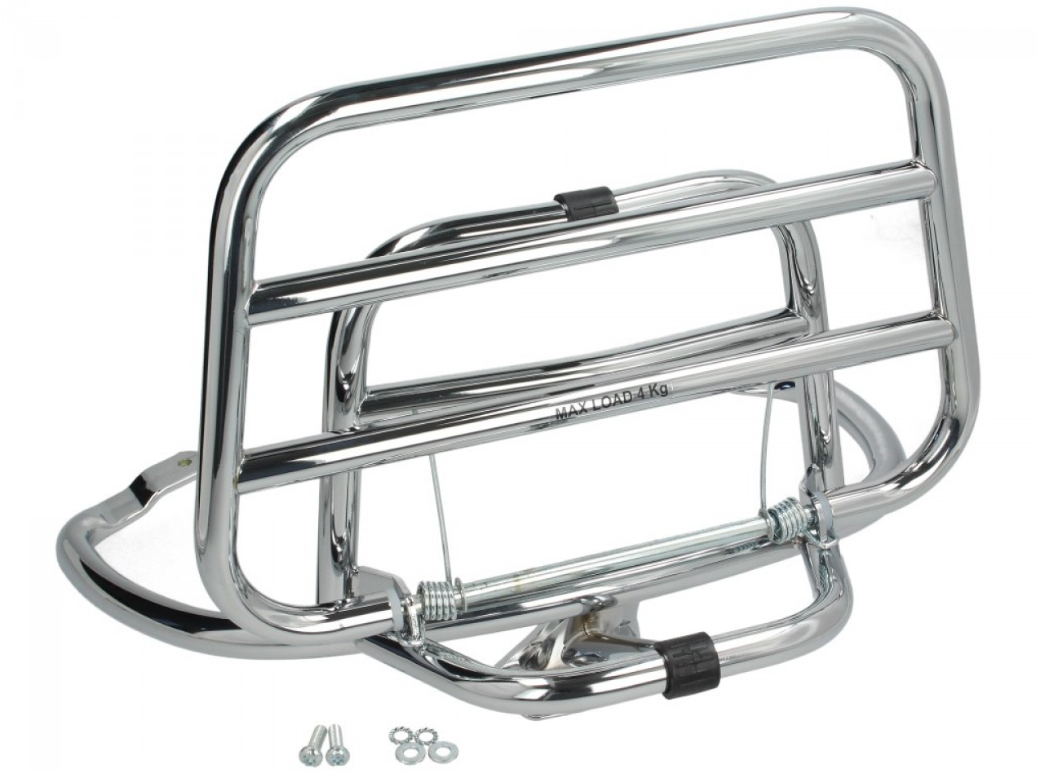 Luggage Rack Rear Foldable Vespa Primavera / Sprint / Elettrica - Chrome