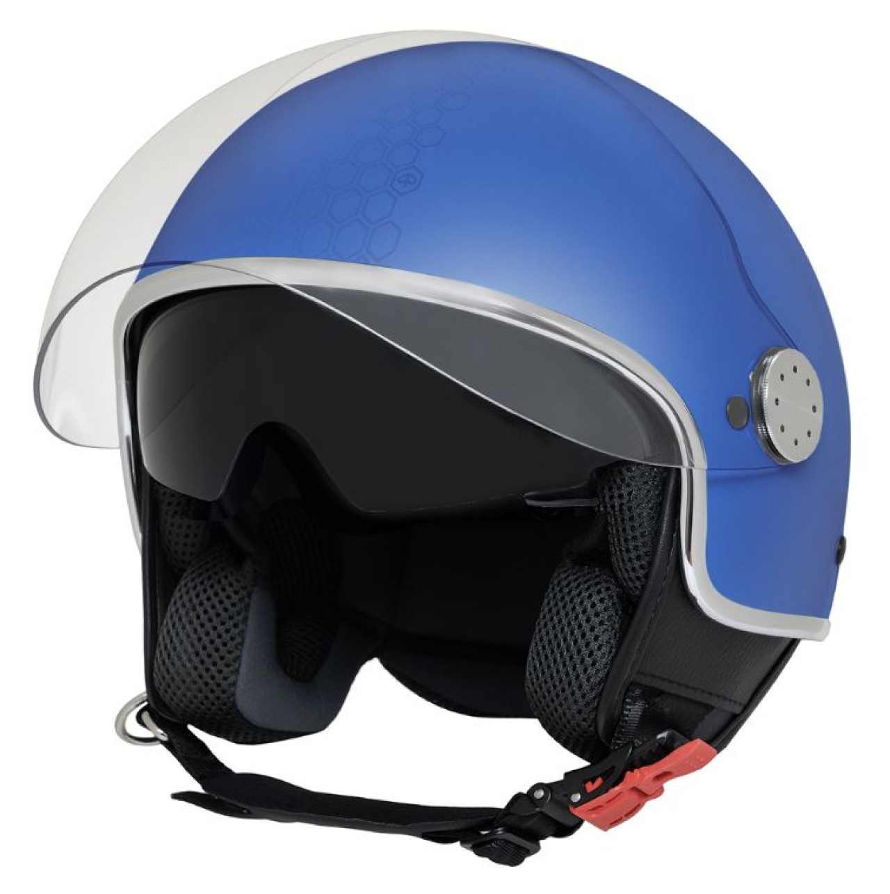Piaggio Demi Jet Mirror open-face helmet, matt blue