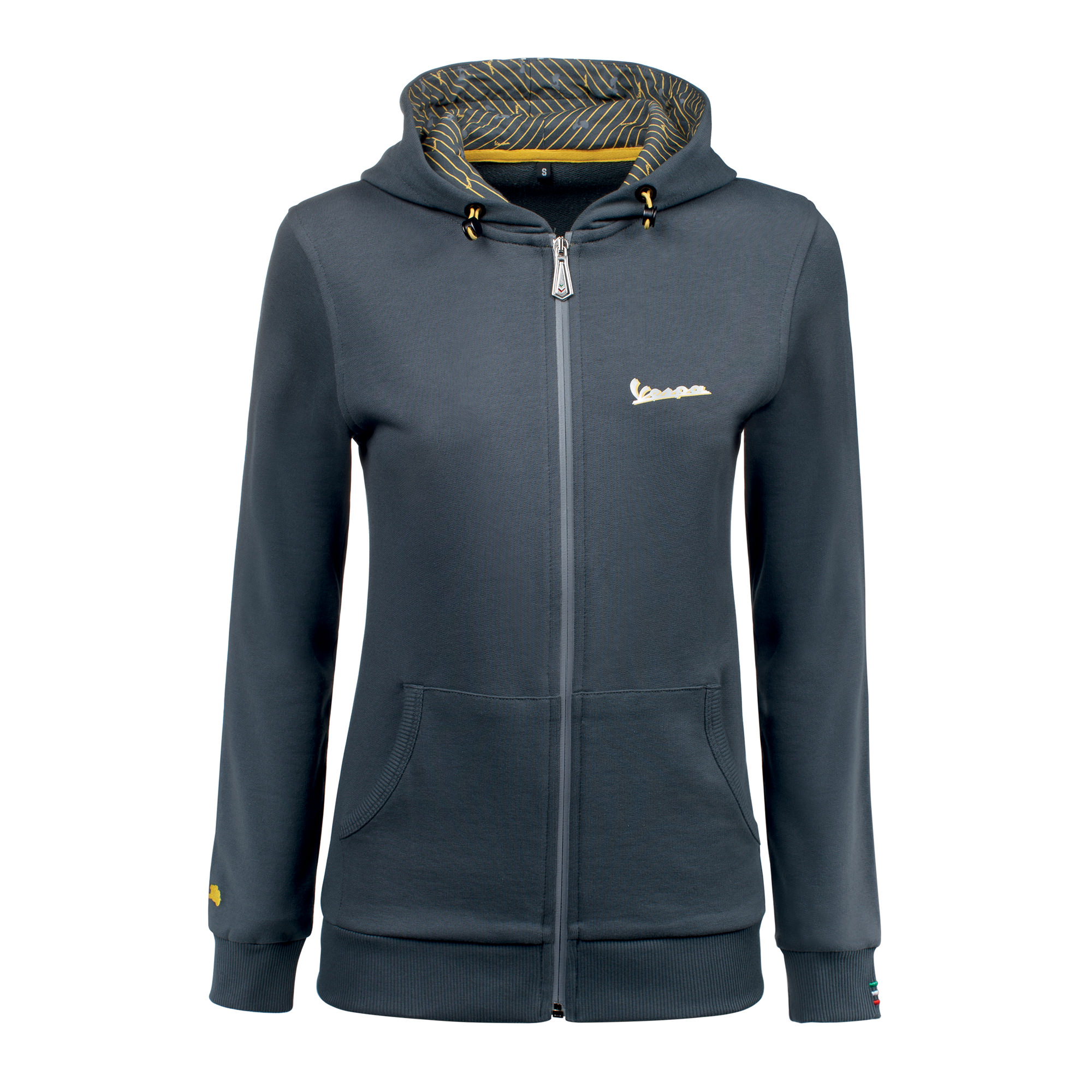 Vespa Sweat Shirt Graphic fleece jacket ladies gray